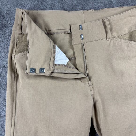 Equine Couture Women Sportif Schooling Breeches Riding Pants Tan Size 30 H285 - Picture 4 of 12
